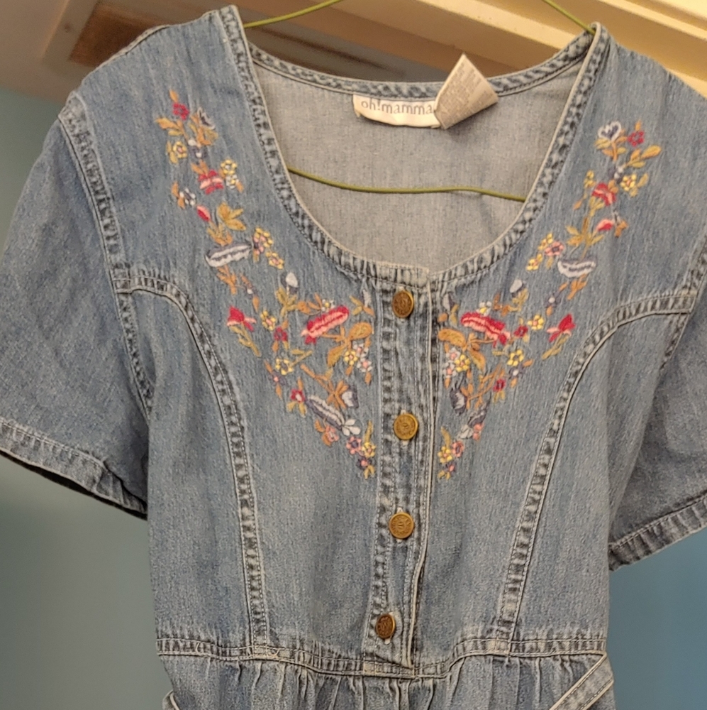 Vintage Maternity Denim Shirt